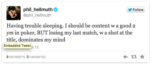 Phil Hellmuth Tweet
