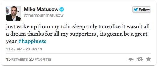 Mike Matusow Tweet