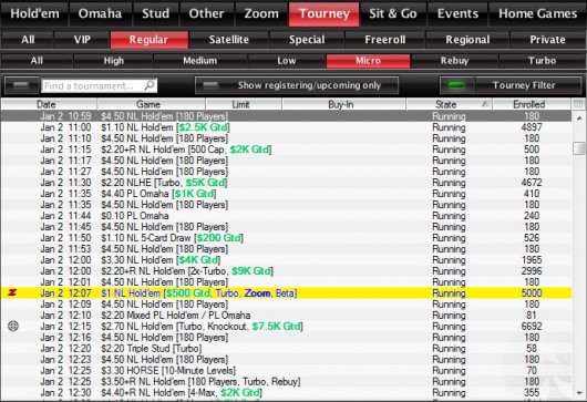 zoom poker tournaments