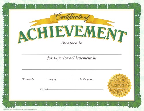 OfficialAchievementCertificate