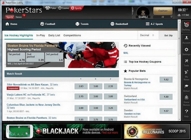 PokerStarsSportsBook